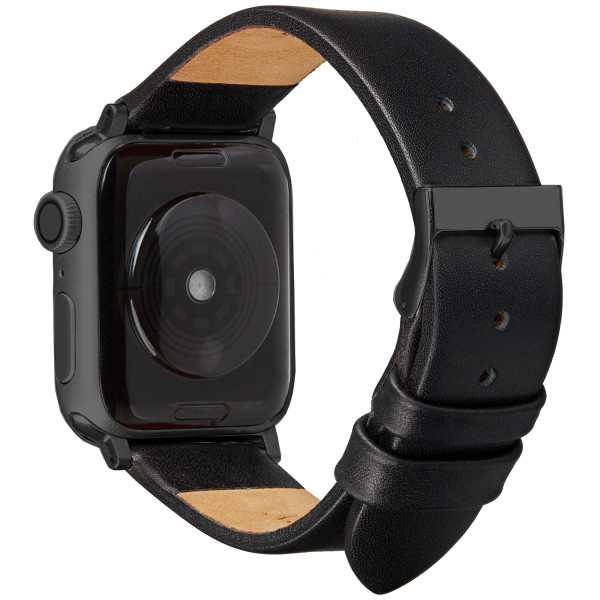 Echt Lederarmband für die Apple Watch in schwarz