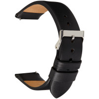 Ersatz echt Lederarmband Ersatz echt Lederarmband für Samsung Watch mit Quick Release Funktion in schwarz