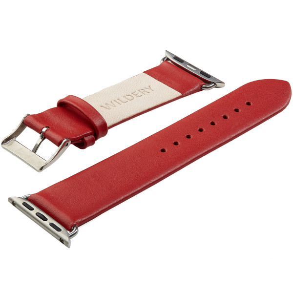 Echt Lederarmband für die Apple Watch series 1 bis 6 in rot