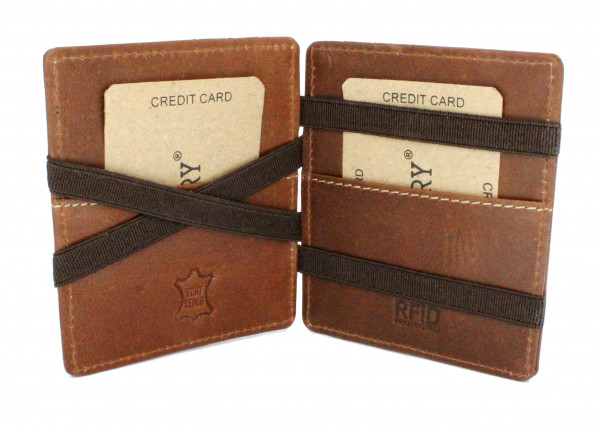 wildery magic wallet flip boy kartenetui in beige und rfid schutz
