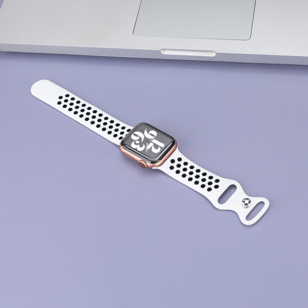 apple watch loop silikonarmband in weiß
