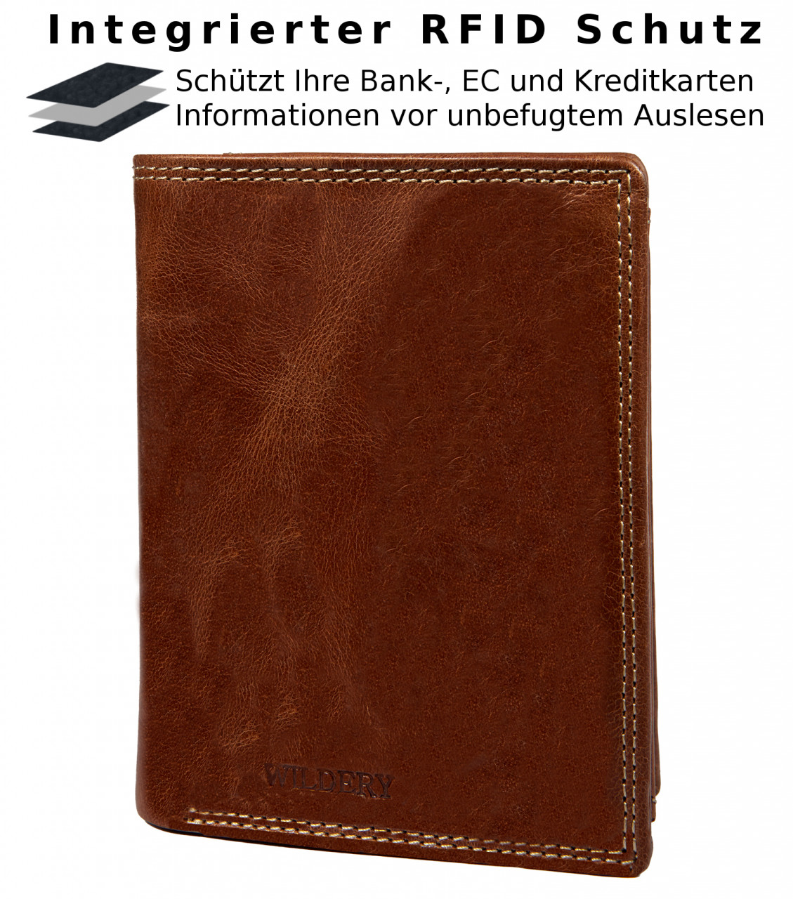Herren Geldbörse Mit Rfid Schutz Und Münzfach Herren Geldbörse in dunkelbraun mit RFID Schutz