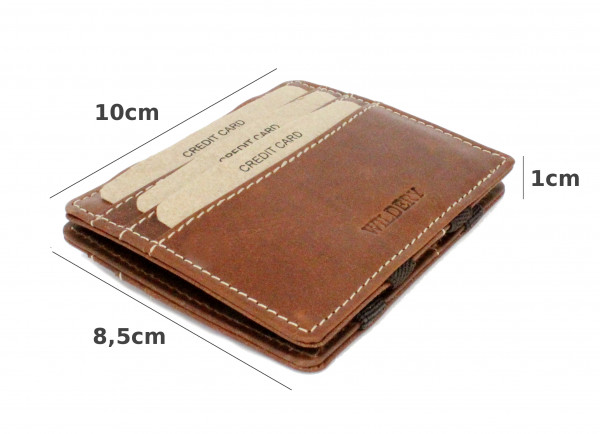 wildery magic wallet kartenetui in beige mit rfid und nfc schutz