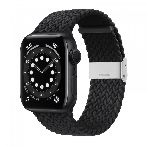 Solo Loop Sportarmband für die Apple Watch in schwarz Series 38/40mm