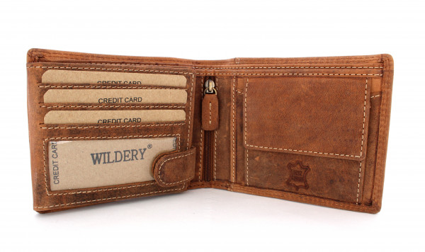 wildery vintage geldbörse in beige und rfid schutz