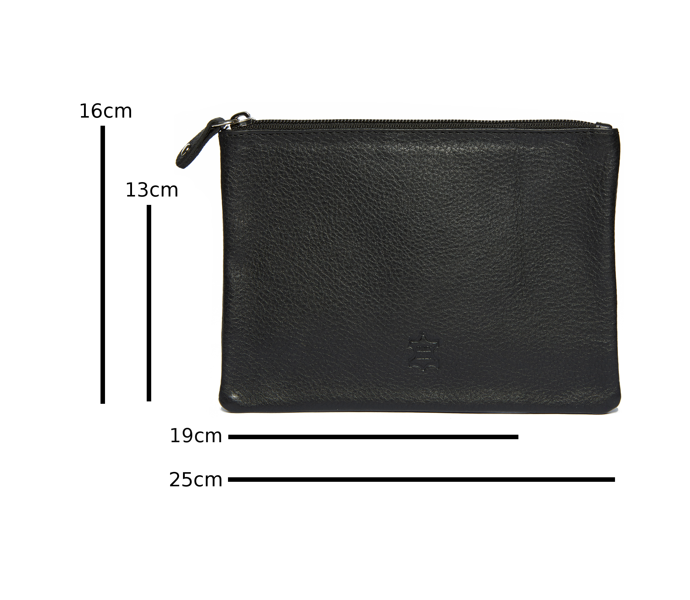 Geldtasche Banktasche schwarz Länge 25 cm Breite 17 cm mit Reißverschluss  NEU 